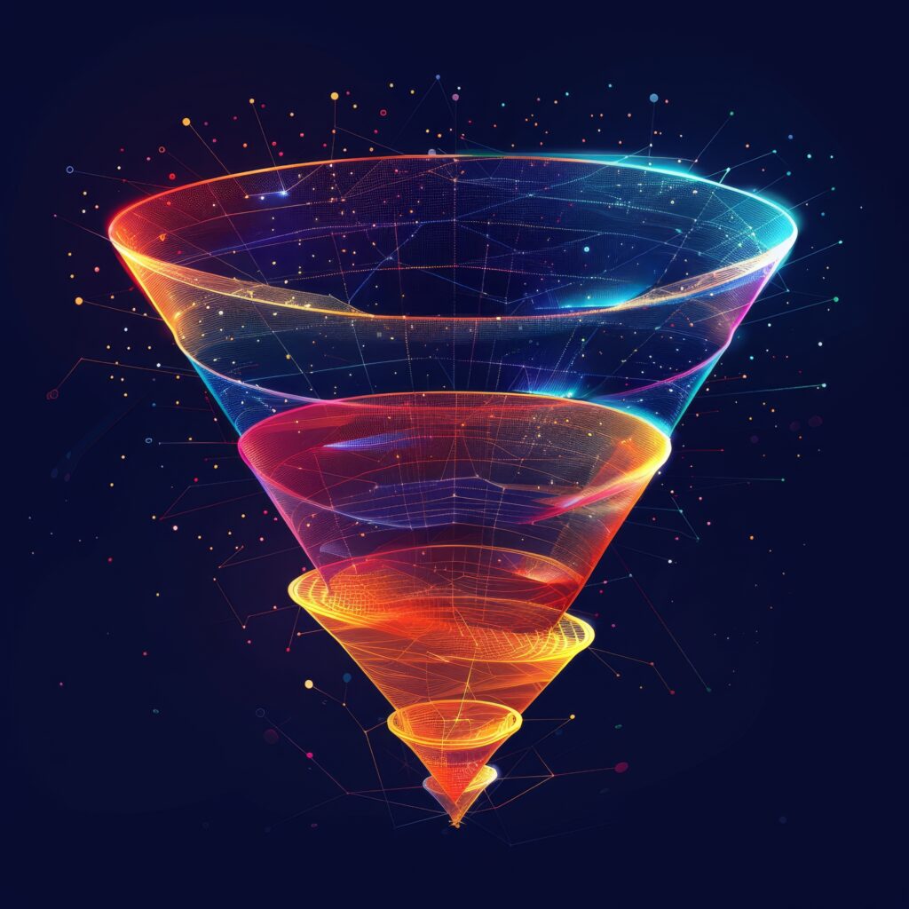 Tunnel de vente image abstraite faîte par l'IA